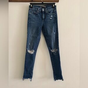 Joe's Jeans Dark Blue Distressed Skinny Jeans